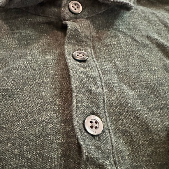 Banana Republic Wicking Pique Polo Mens M Charcoal Grey Short Sleeve with Pocket - Picture 3 of 3